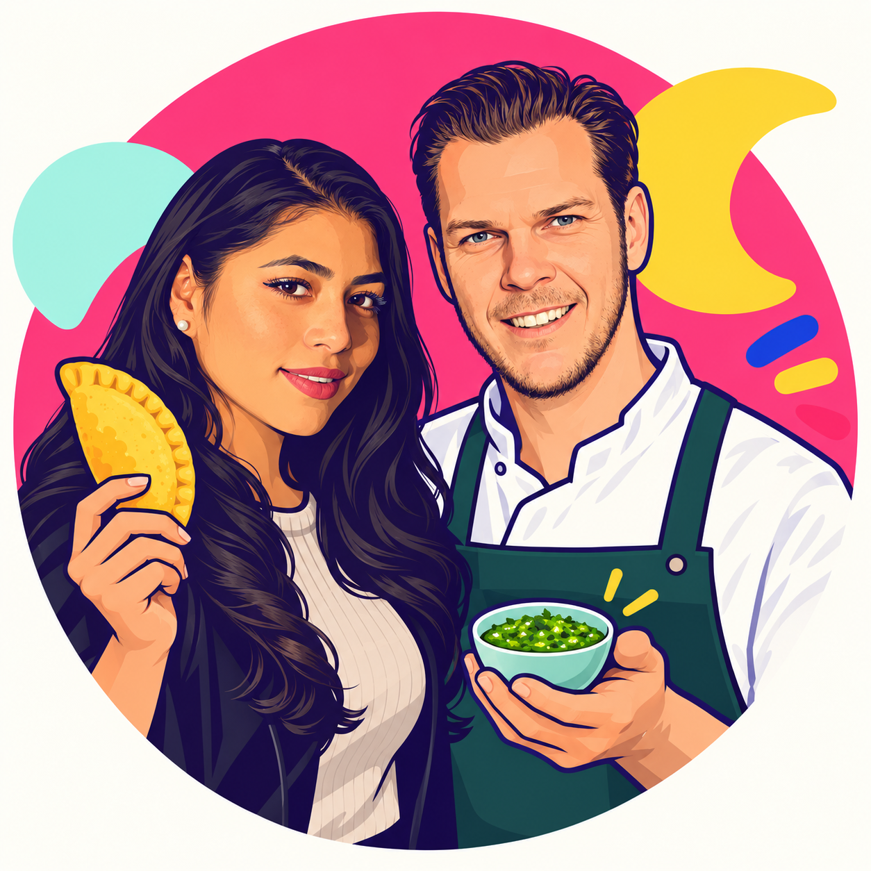 Nathalia Silva Peña en chef Geert-Jan Vaartjes, de makers van La Colombianita